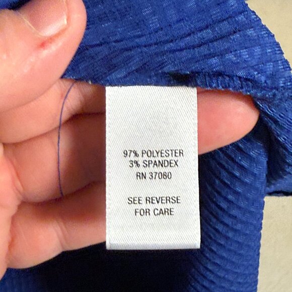 Cato Plus Size Ruched Front Tunic 22/24W - Royal Blue - Picture 9 of 9